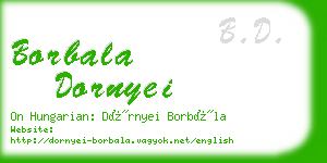 borbala dornyei business card